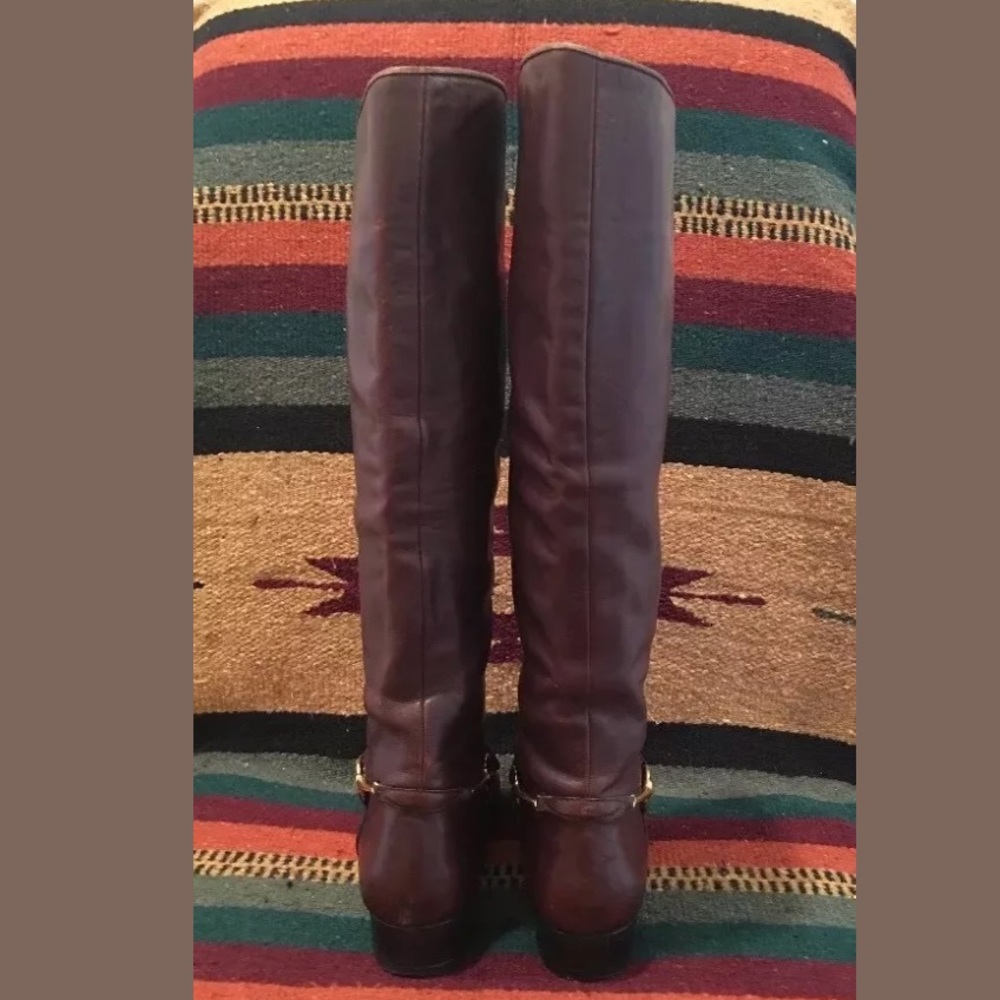 GUCCI Beautiful Brown Equestrian Horse Bit Riding Boots Sz 6 made in Italy RARE! - Picture 5 of 8